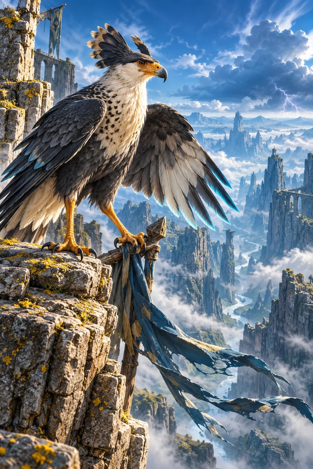 Roadwarden Caracara, caracara in Wind Canyons; founder-approved source artwork
