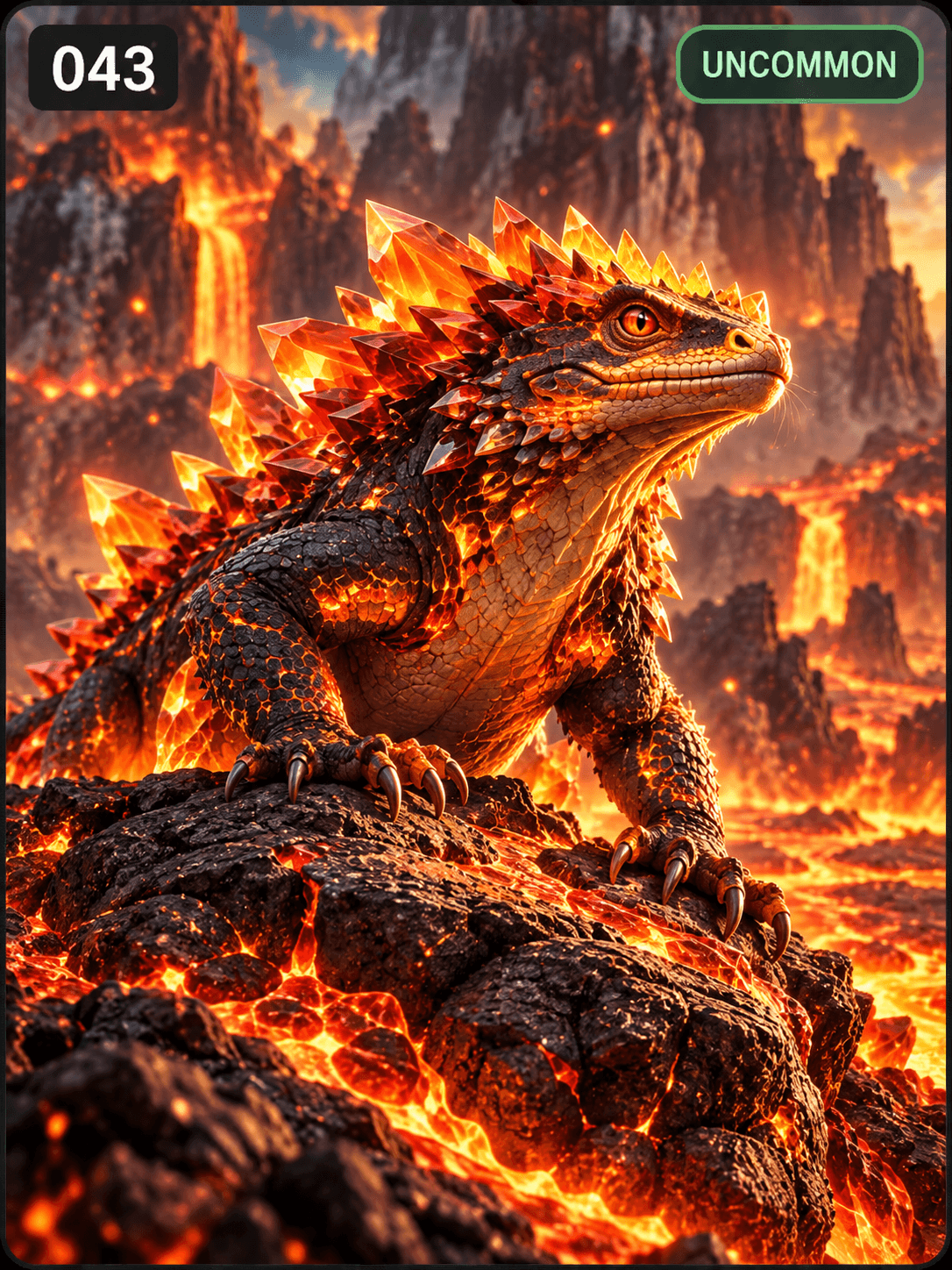 Magmaglass Iguana — Ember theme artwork
