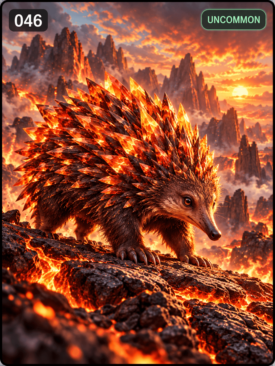 Pyrestone Echidna — Ember theme artwork